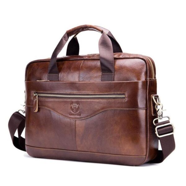 Premium Cow Leather Briefcase | Stylish Business Casual Accessory